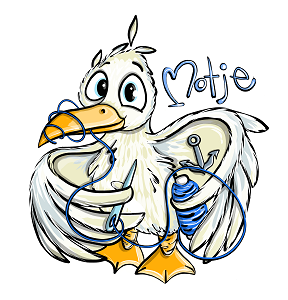 Die nähverrückte Möwe Motje-Logo