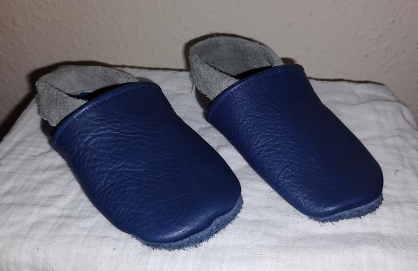 Puschen blau Größe 25